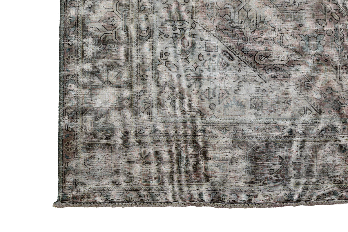 Vintage Distressed Persian Rug – Stone Relic