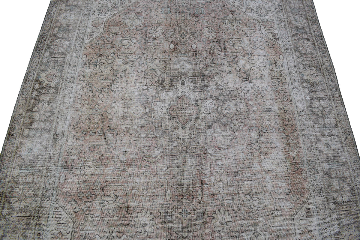 Vintage Distressed Persian Rug – Stone Relic