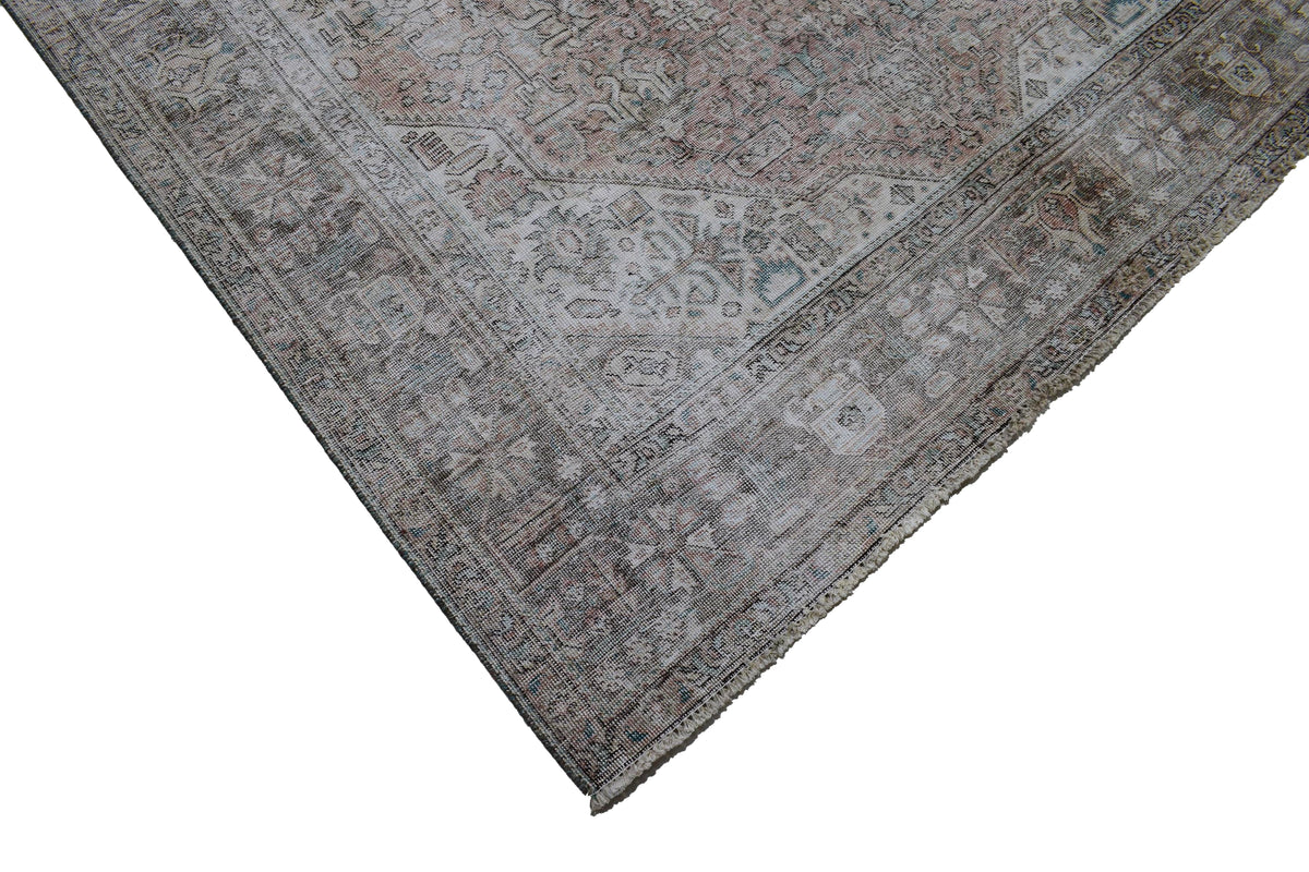 Vintage Distressed Persian Rug – Stone Relic