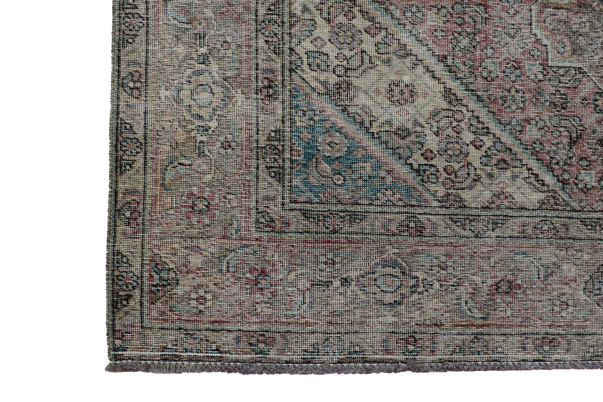 Vintage Distressed Persian Rug – Sand Whisper