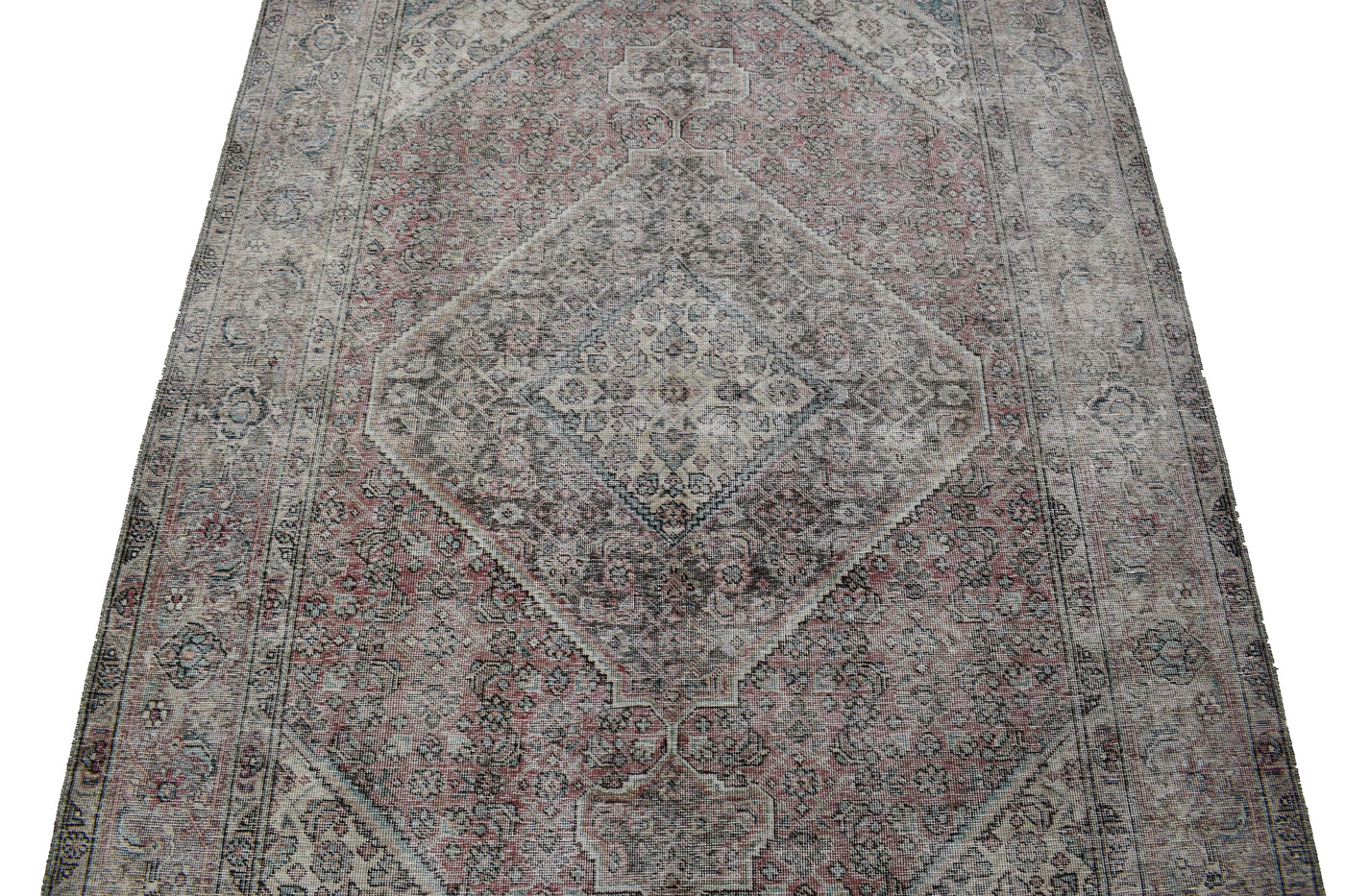 Vintage Distressed Persian Rug – Sand Whisper
