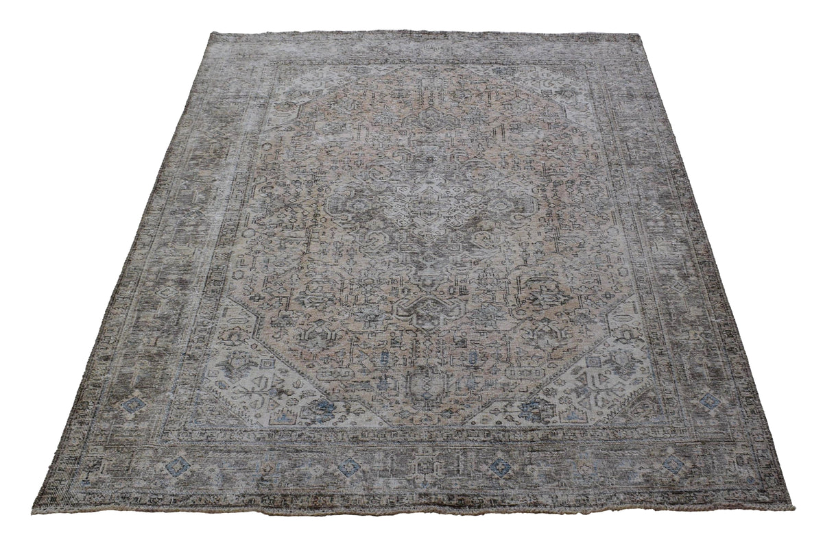 Vintage Distressed Persian Rug – Sand Aura