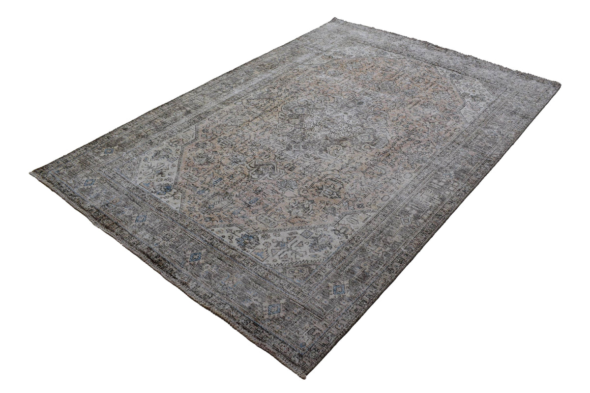 Vintage Distressed Persian Rug – Sand Aura