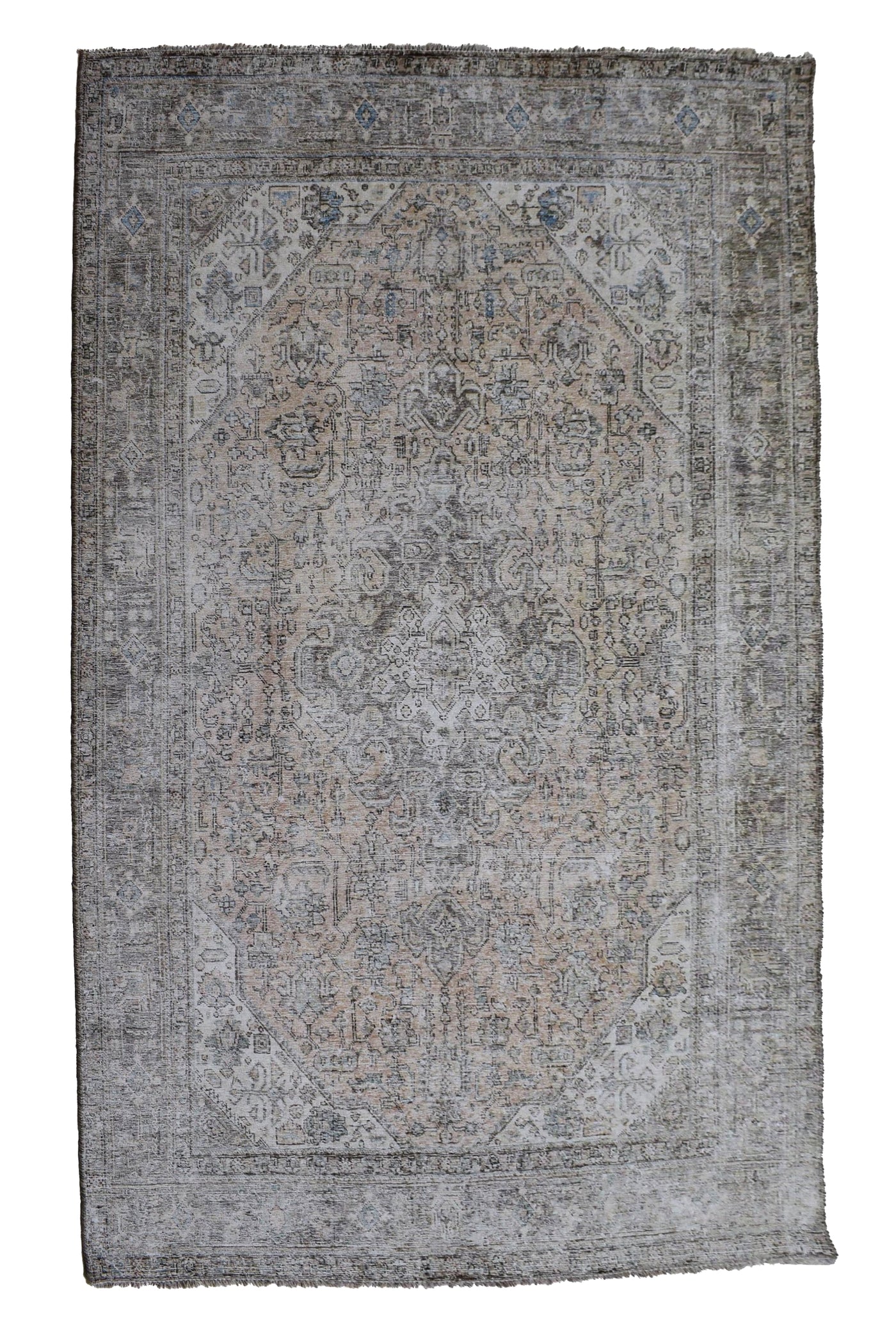 Vintage Distressed Persian Rug – Sand Aura