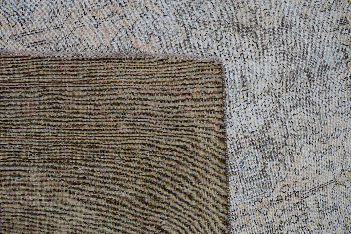 Vintage Distressed Persian Rug – Sand Aura