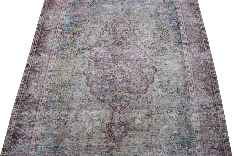 DISTRESSED Vintage Persian Rug, 201 x 292 cm