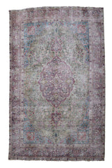 DISTRESSED Vintage Persian Rug, 201 x 292 cm