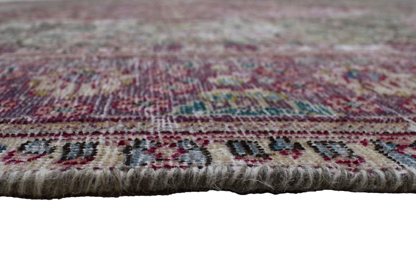 Vintage Distressed Persian Rug – Azure Relic