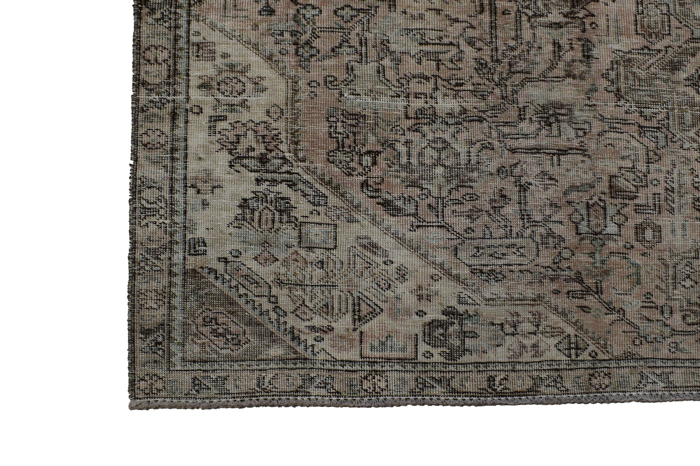 Vintage Distressed Persian Rug – Ivory Patina