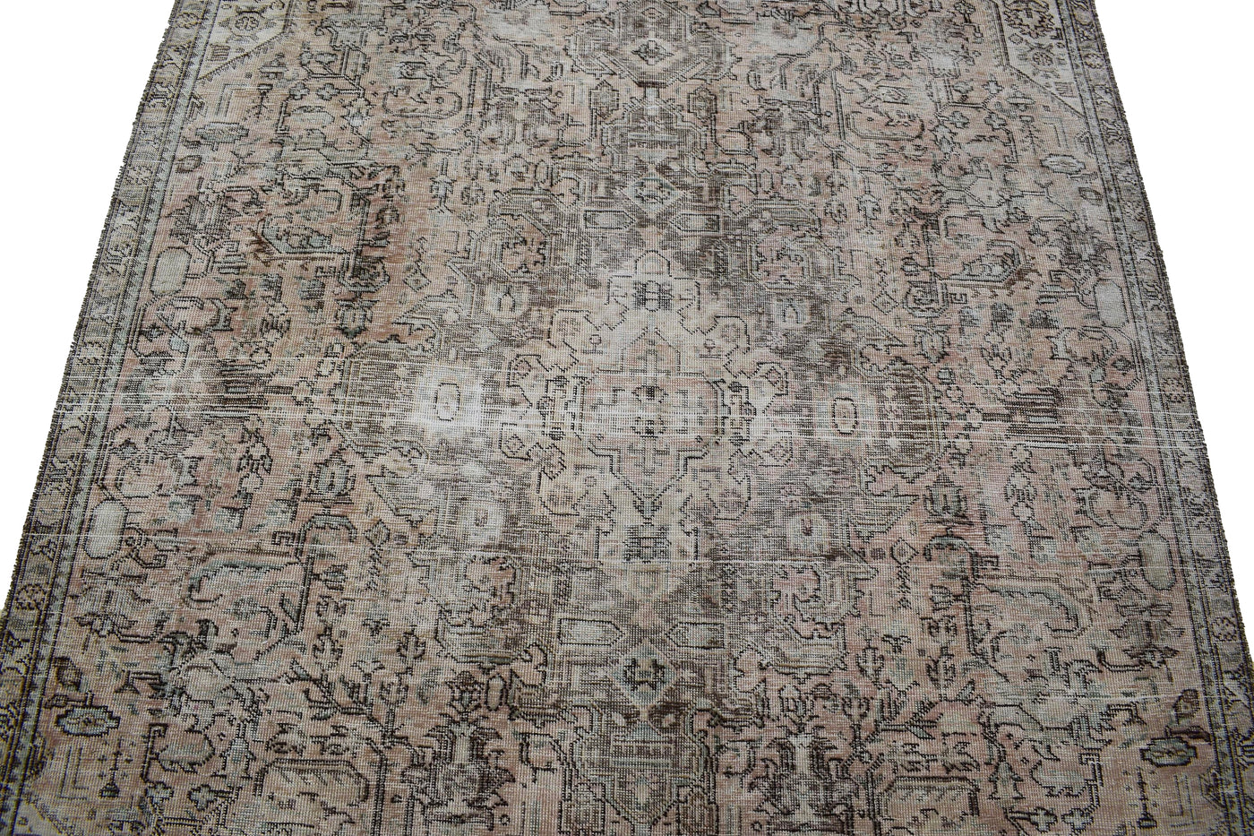 Vintage Distressed Persian Rug – Ivory Patina