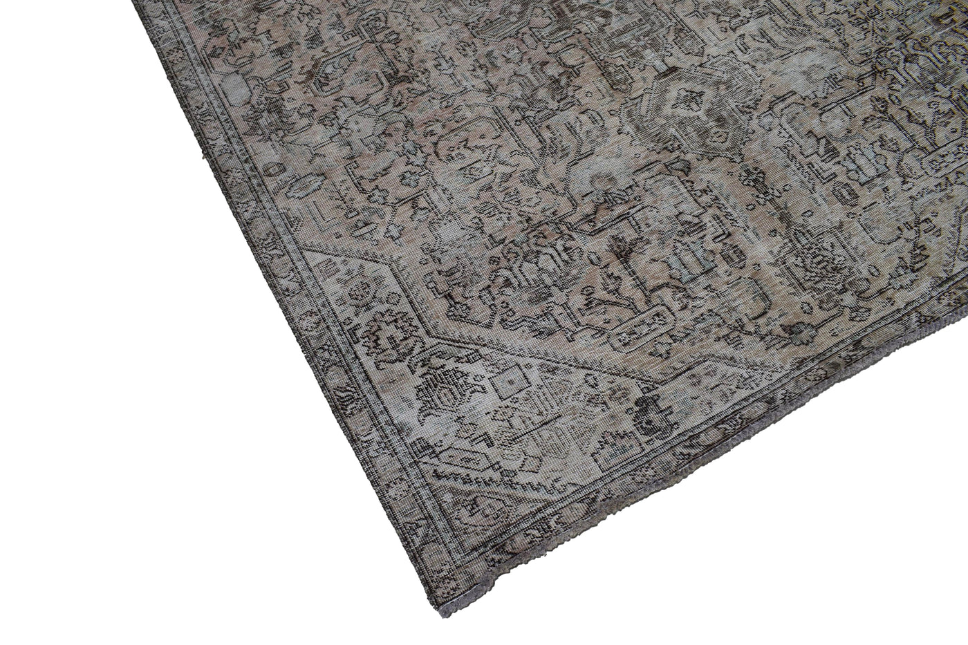 Vintage Distressed Persian Rug – Ivory Patina