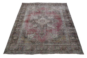 DISTRESSED Vintage Persian Rug, 203 x 283 cm