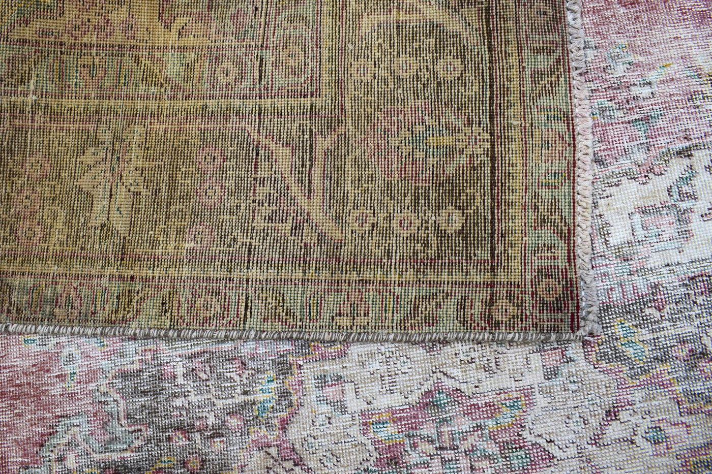 Vintage Distressed Persian Rug – Ruby Patina