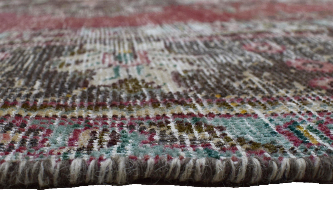 Vintage Distressed Persian Rug – Ruby Patina