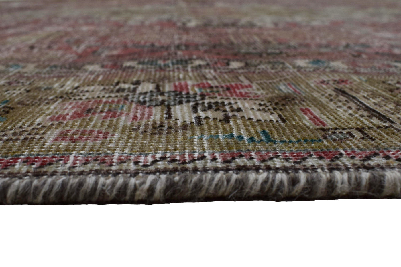 Vintage Distressed Persian Rug – Bone Drift