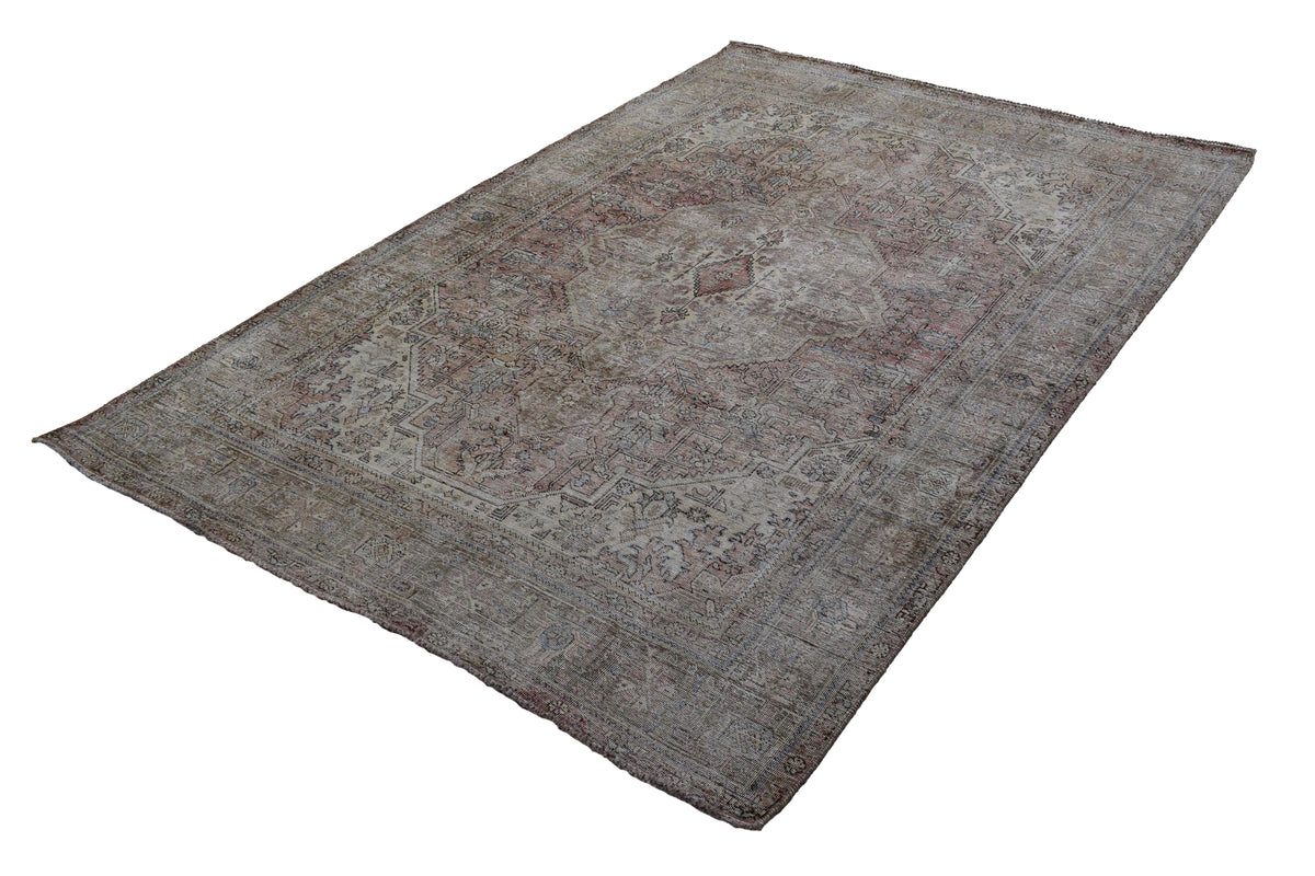 Vintage Distressed Persian Rug – Pebble Mirage
