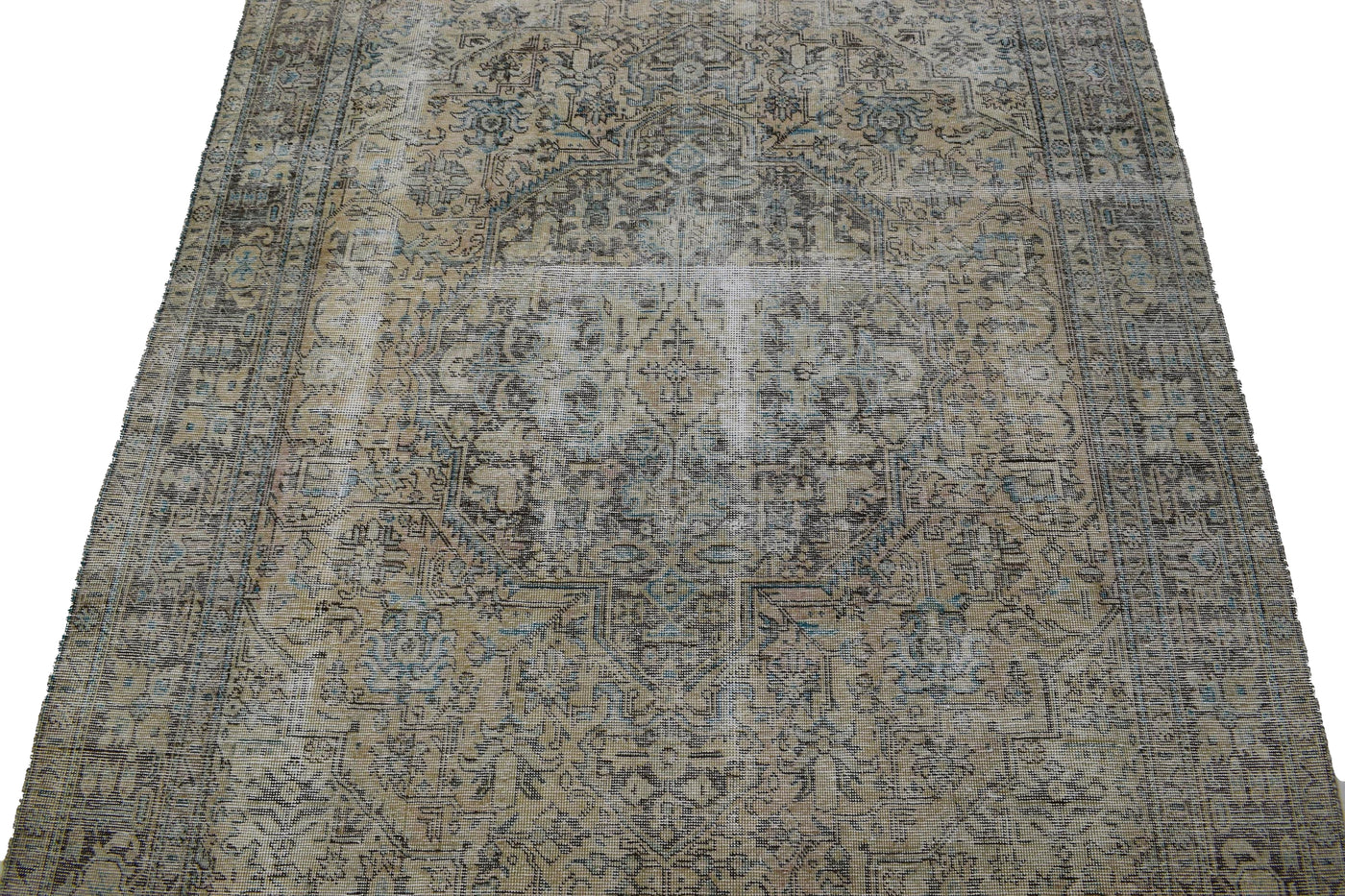 Vintage Distressed Persian Rug – Fawn Mirage