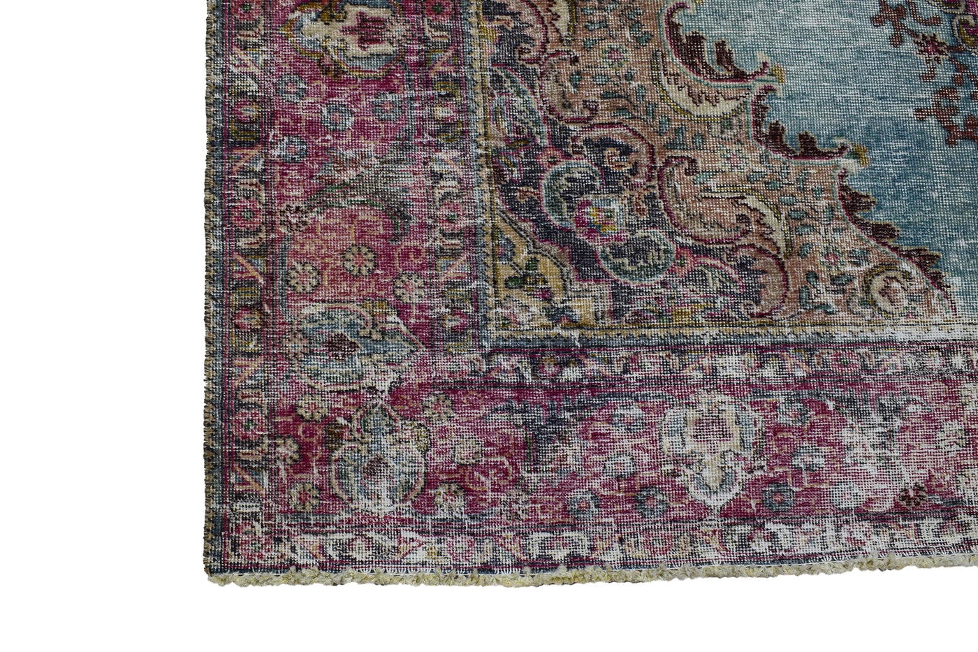 Vintage Distressed Persian Rug – Navy Whisper
