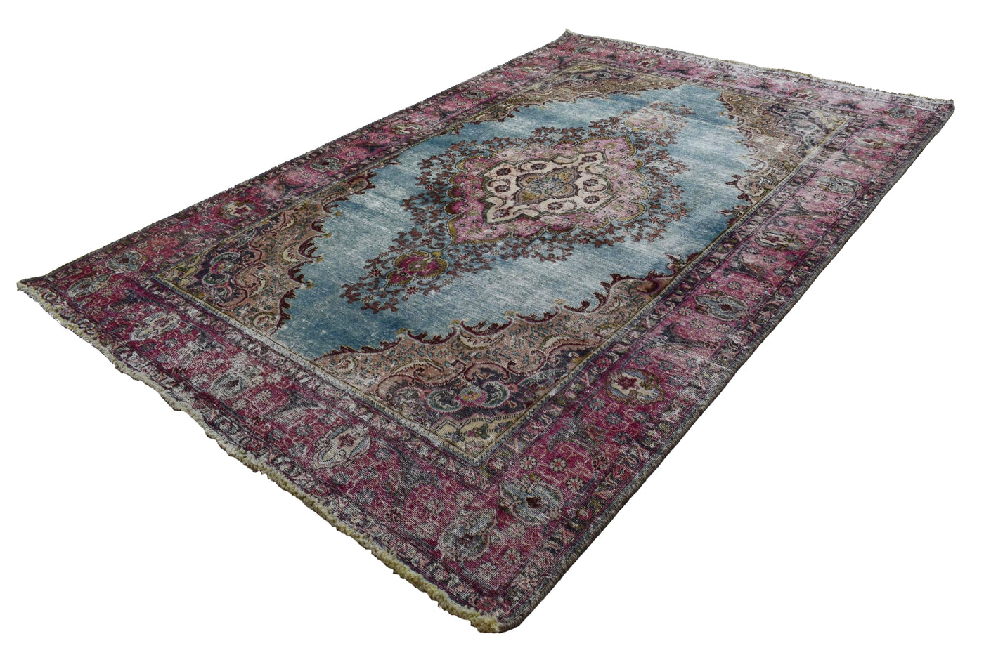 Vintage Distressed Persian Rug – Navy Whisper