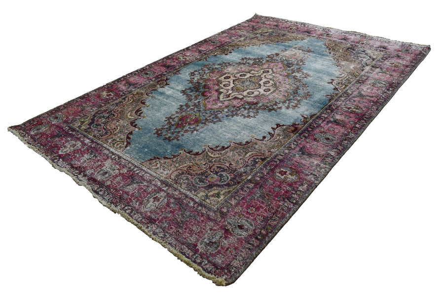 DISTRESSED Vintage Persian Rug, 203 x 292 cm