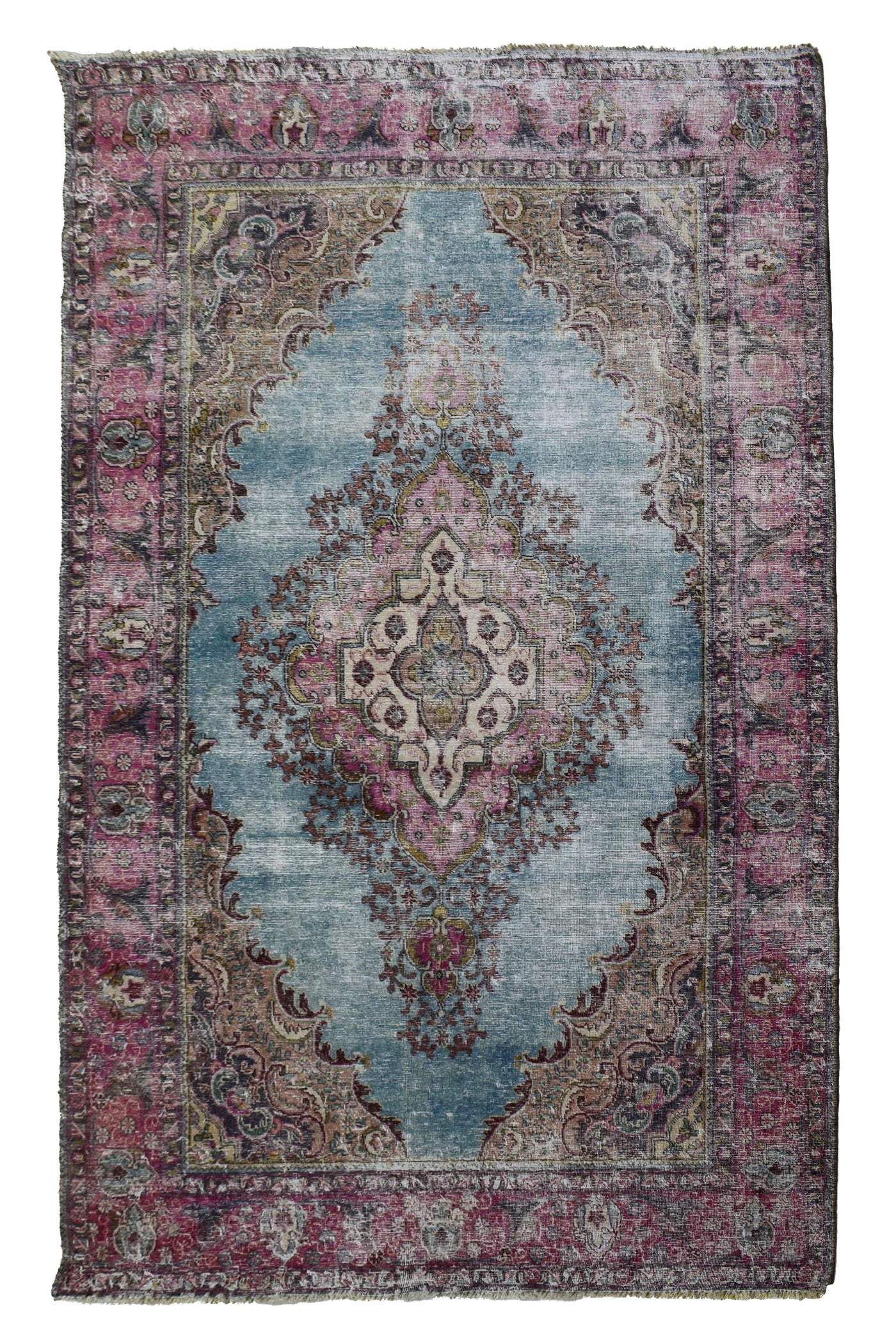 Vintage Distressed Persian Rug – Navy Whisper