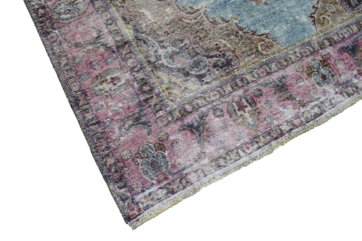 Vintage Distressed Persian Rug – Navy Whisper