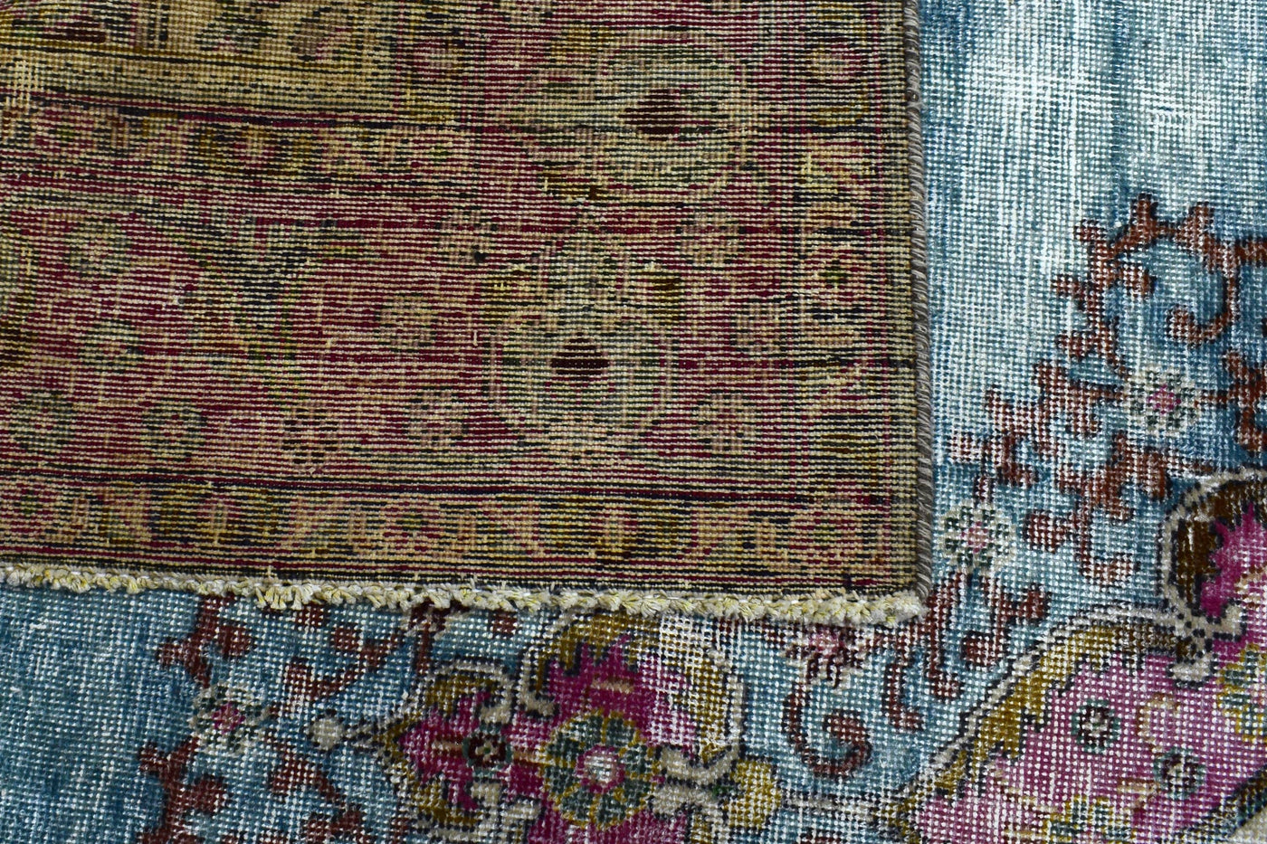 Vintage Distressed Persian Rug – Navy Whisper