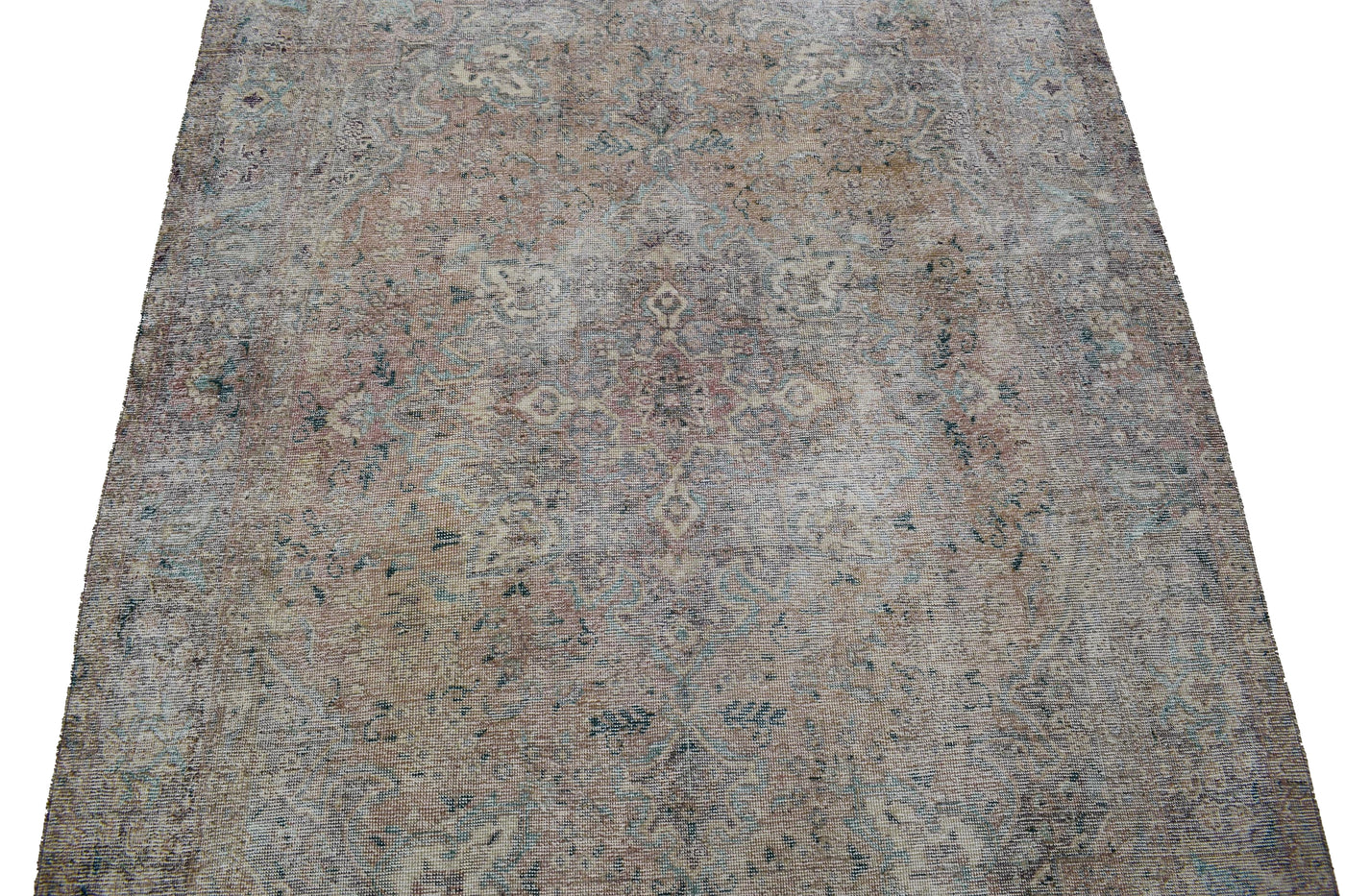 Vintage Distressed Persian Rug – Mist Mirage