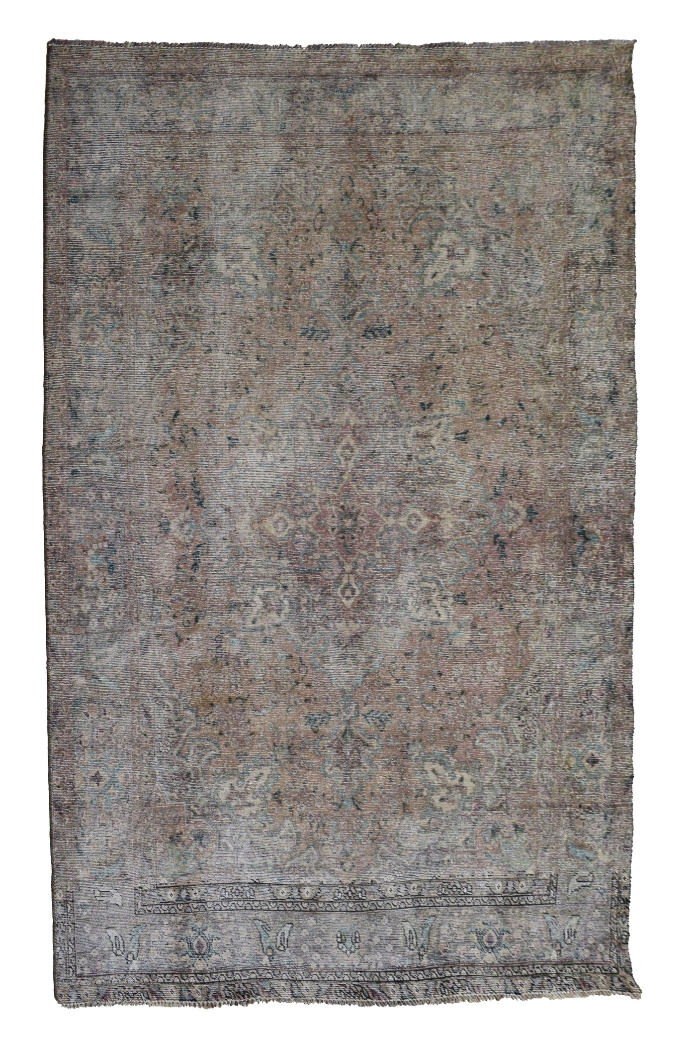 Vintage Distressed Persian Rug – Mist Mirage