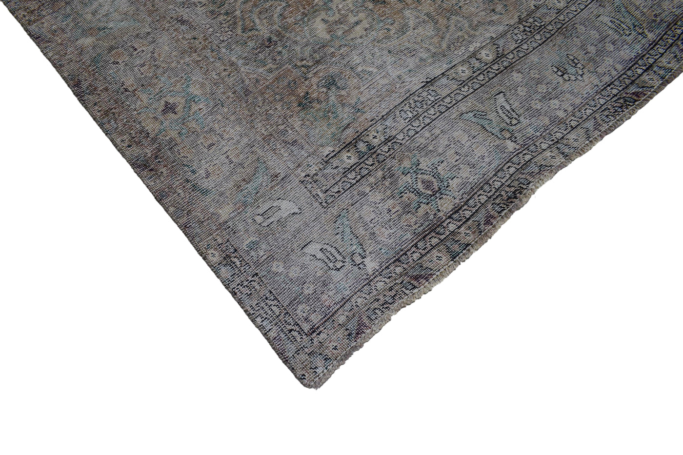 Vintage Distressed Persian Rug – Mist Mirage