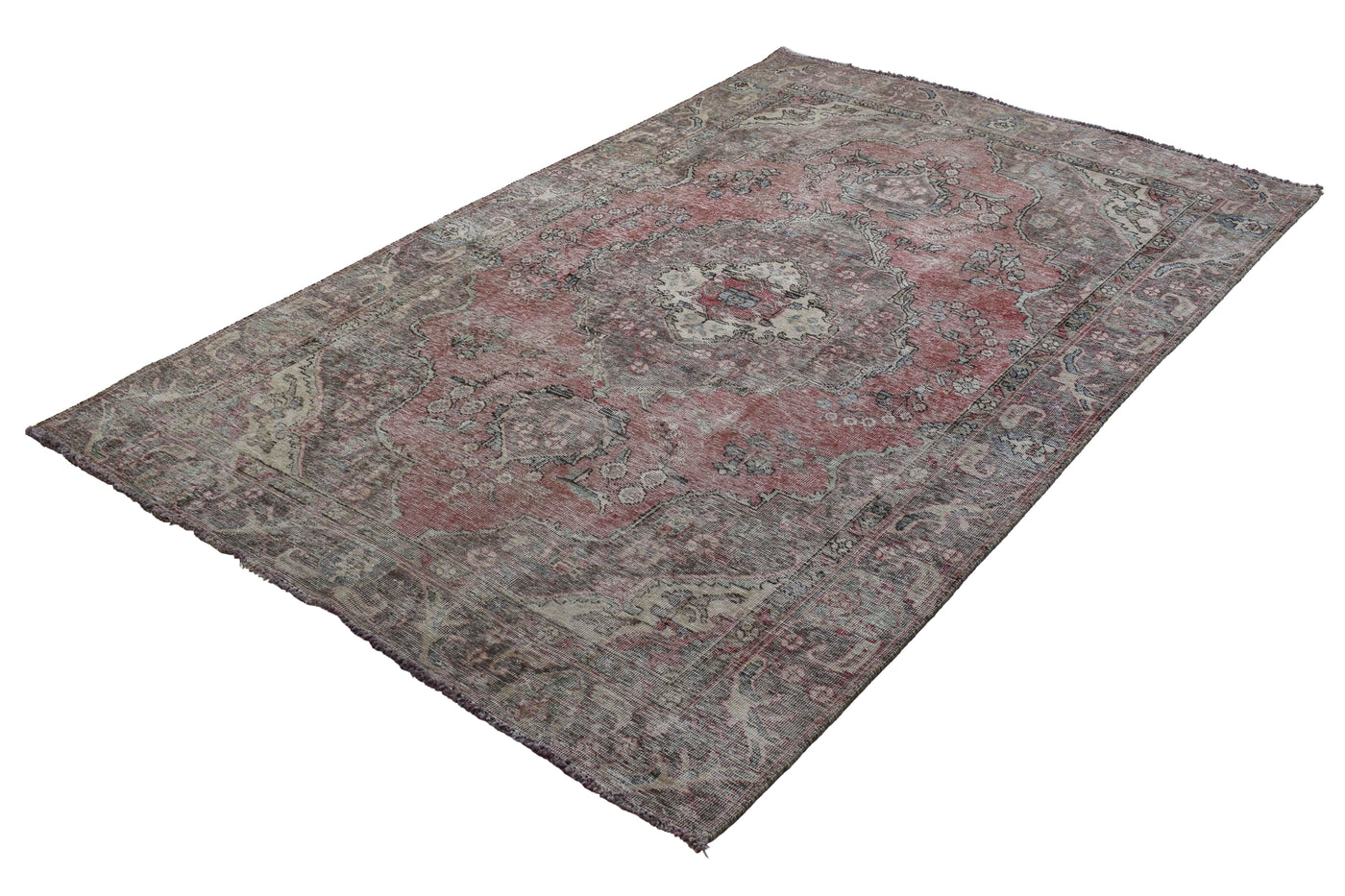 Vintage Distressed Persian Rug – Sand Mist