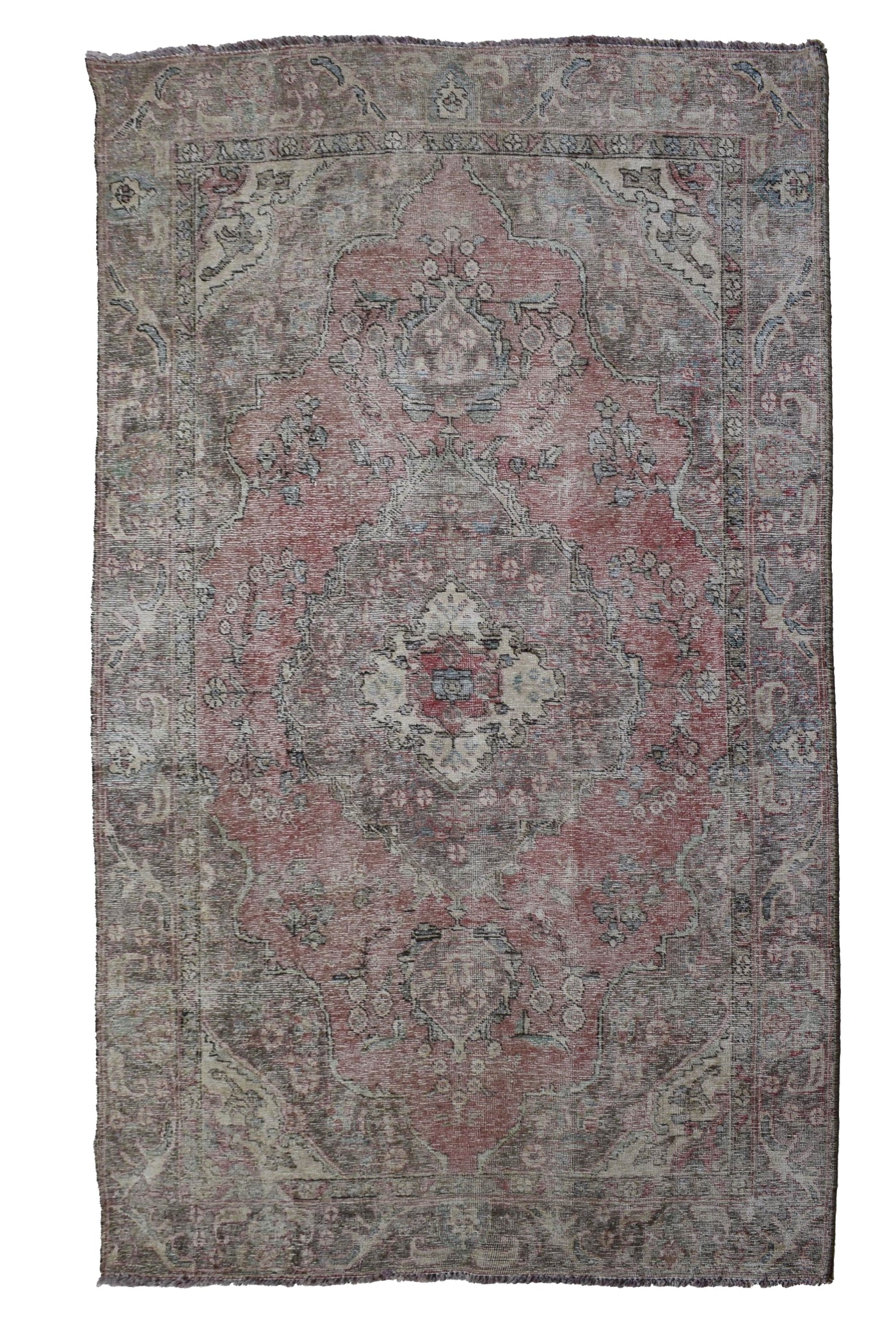 Vintage Distressed Persian Rug – Sand Mist
