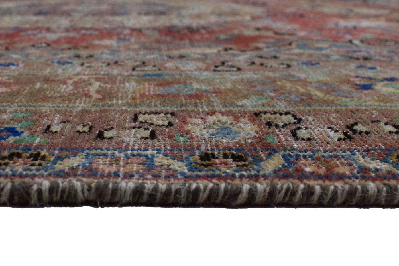 Vintage Distressed Persian Rug – Ivory Fade