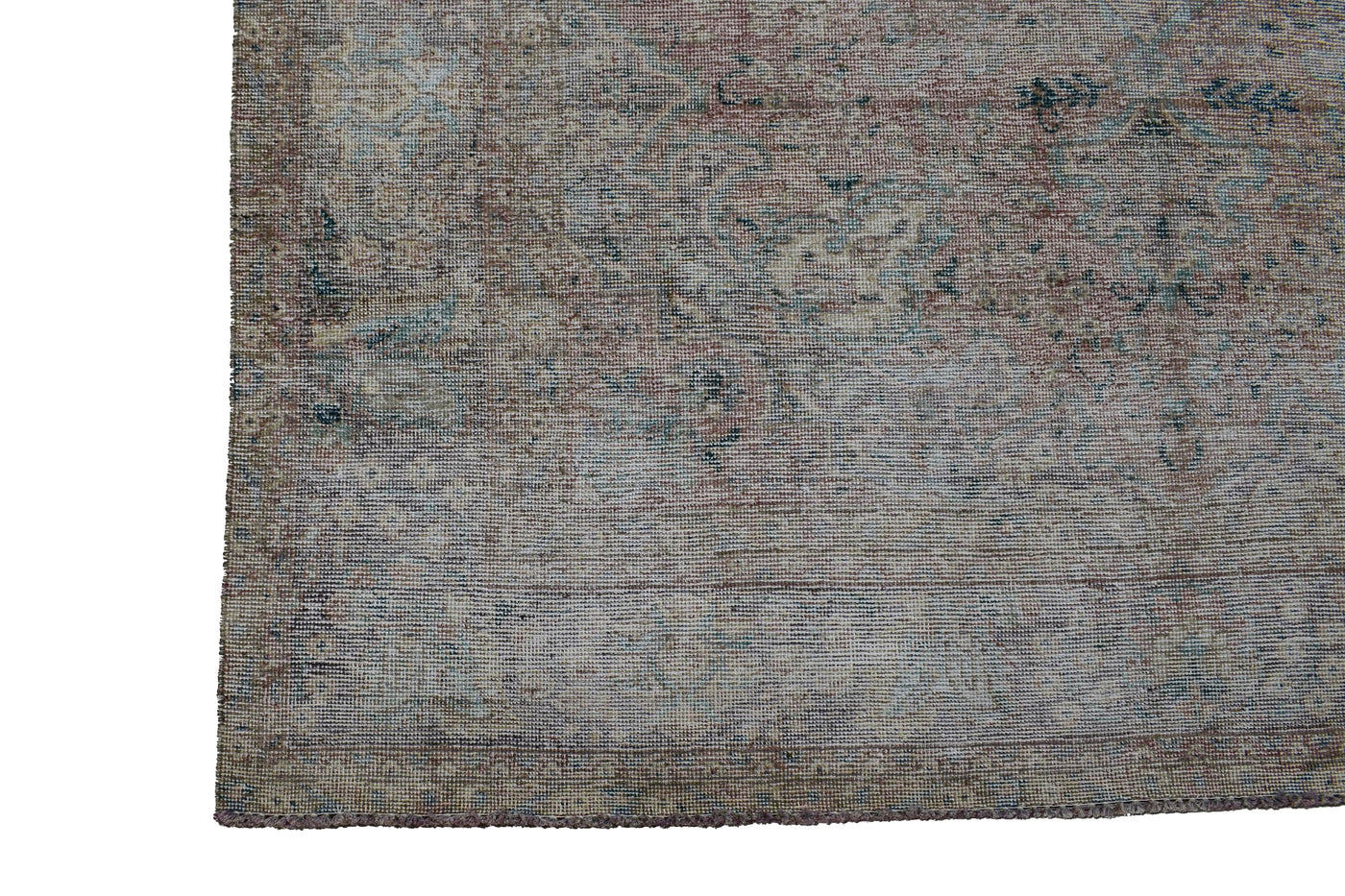 Vintage Distressed Persian Rug – Sand Echo
