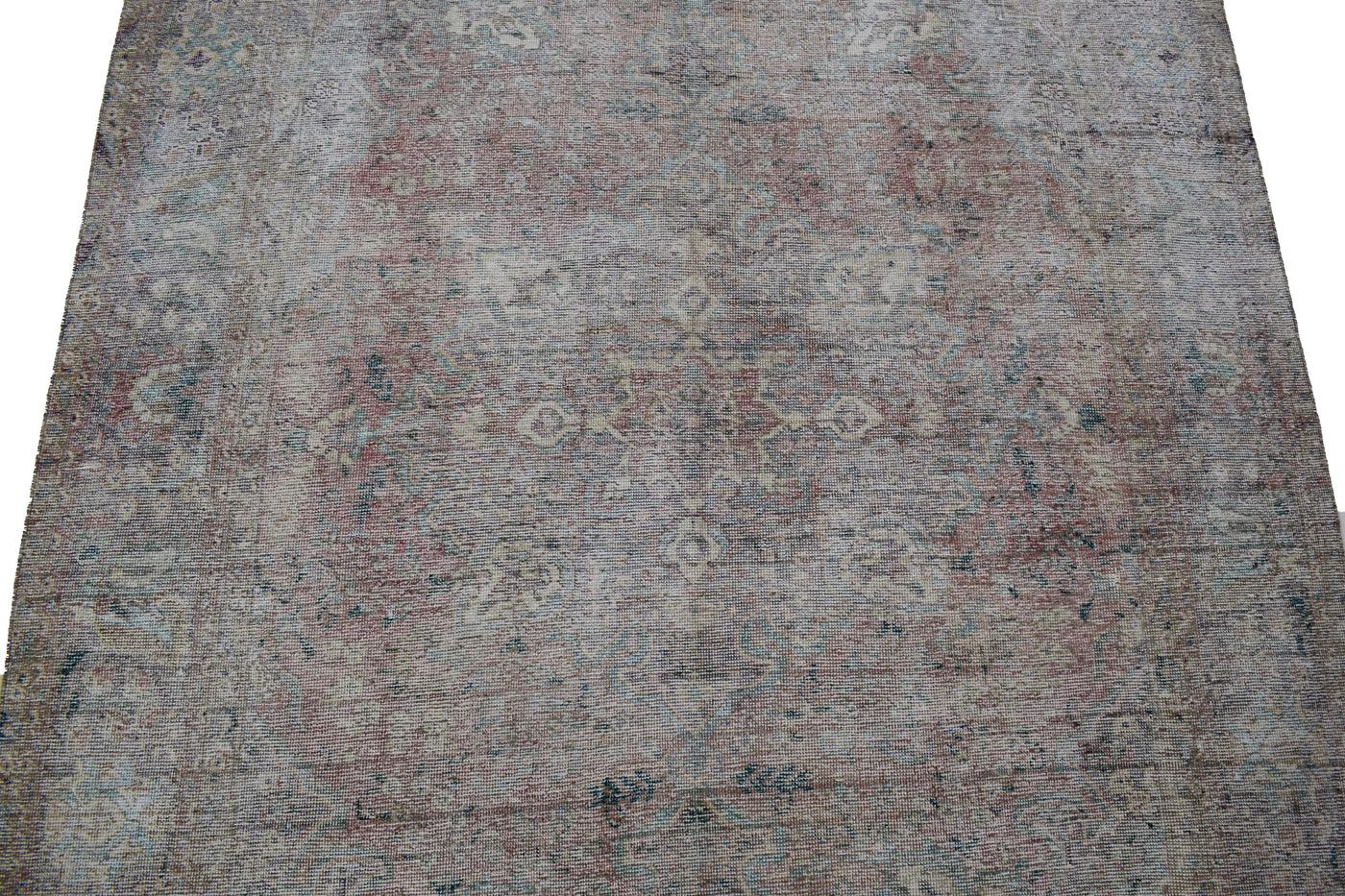 Vintage Distressed Persian Rug – Sand Echo