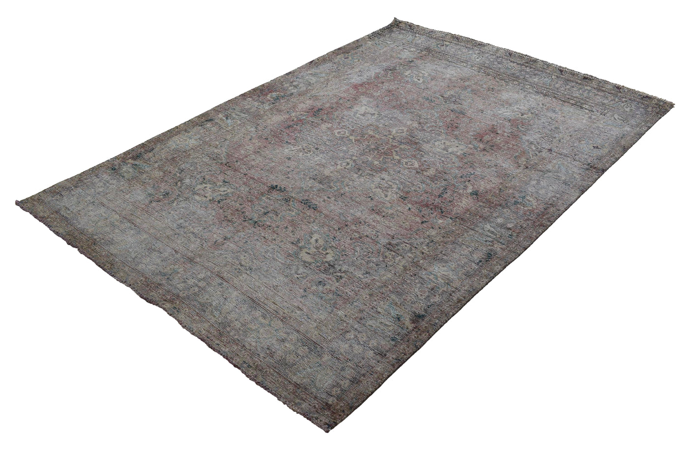 Vintage Distressed Persian Rug – Sand Echo