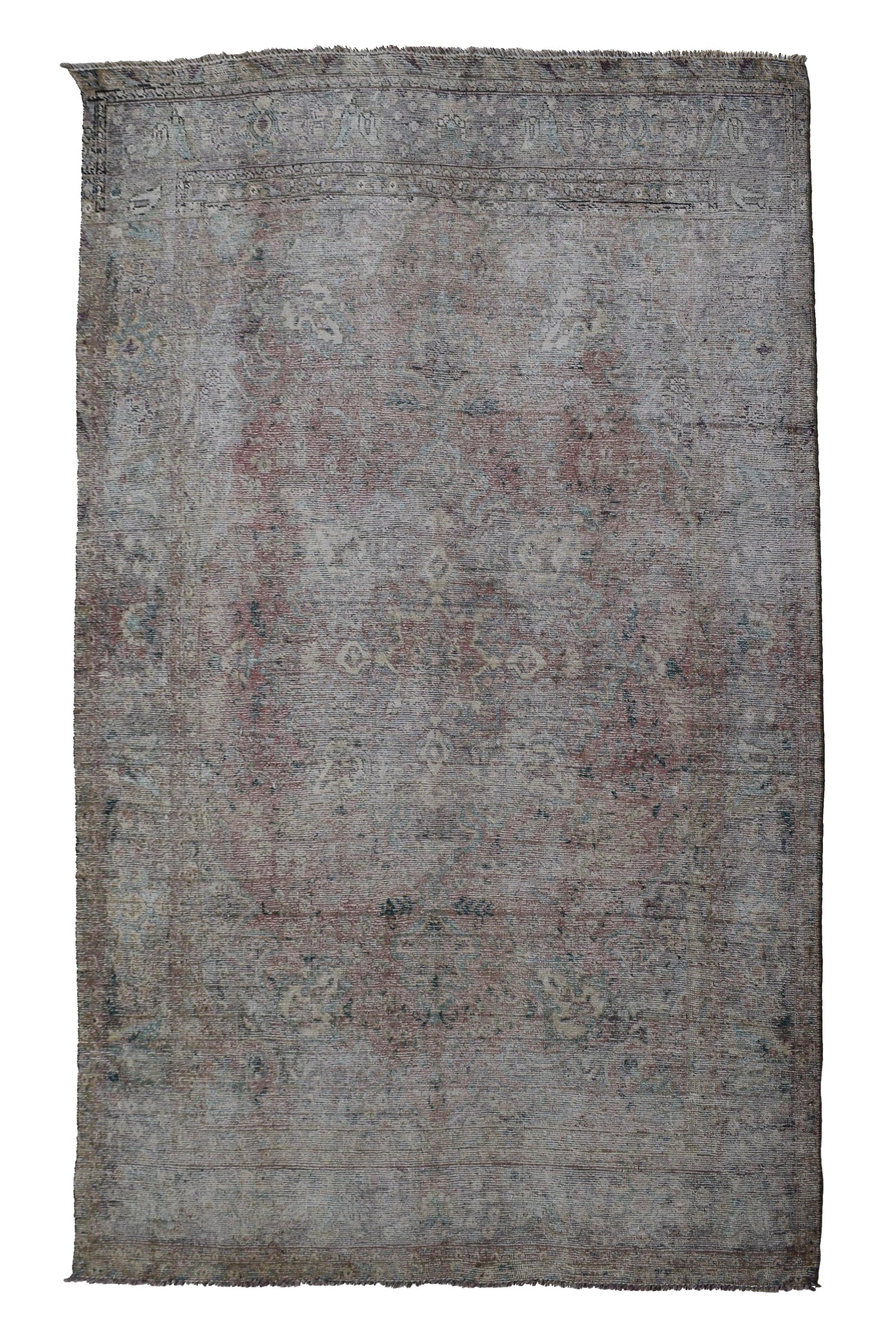 Vintage Distressed Persian Rug – Sand Echo