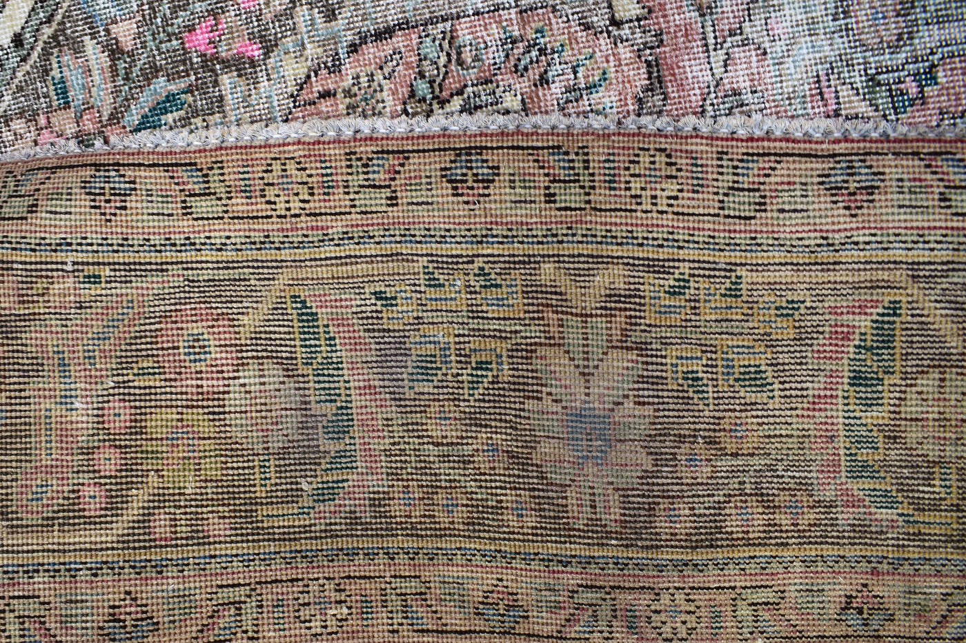 Vintage Distressed Persian Rug – Charcoal Drift