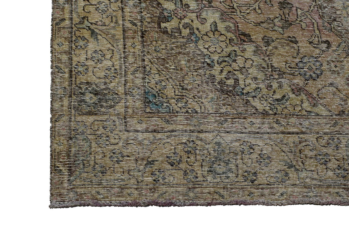 Vintage Distressed Persian Rug – Fawn Whisper