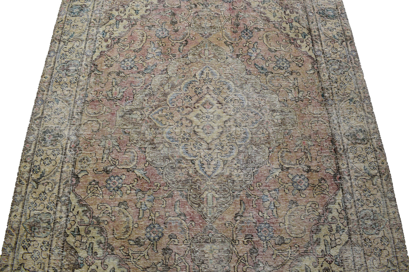 Vintage Distressed Persian Rug – Fawn Whisper