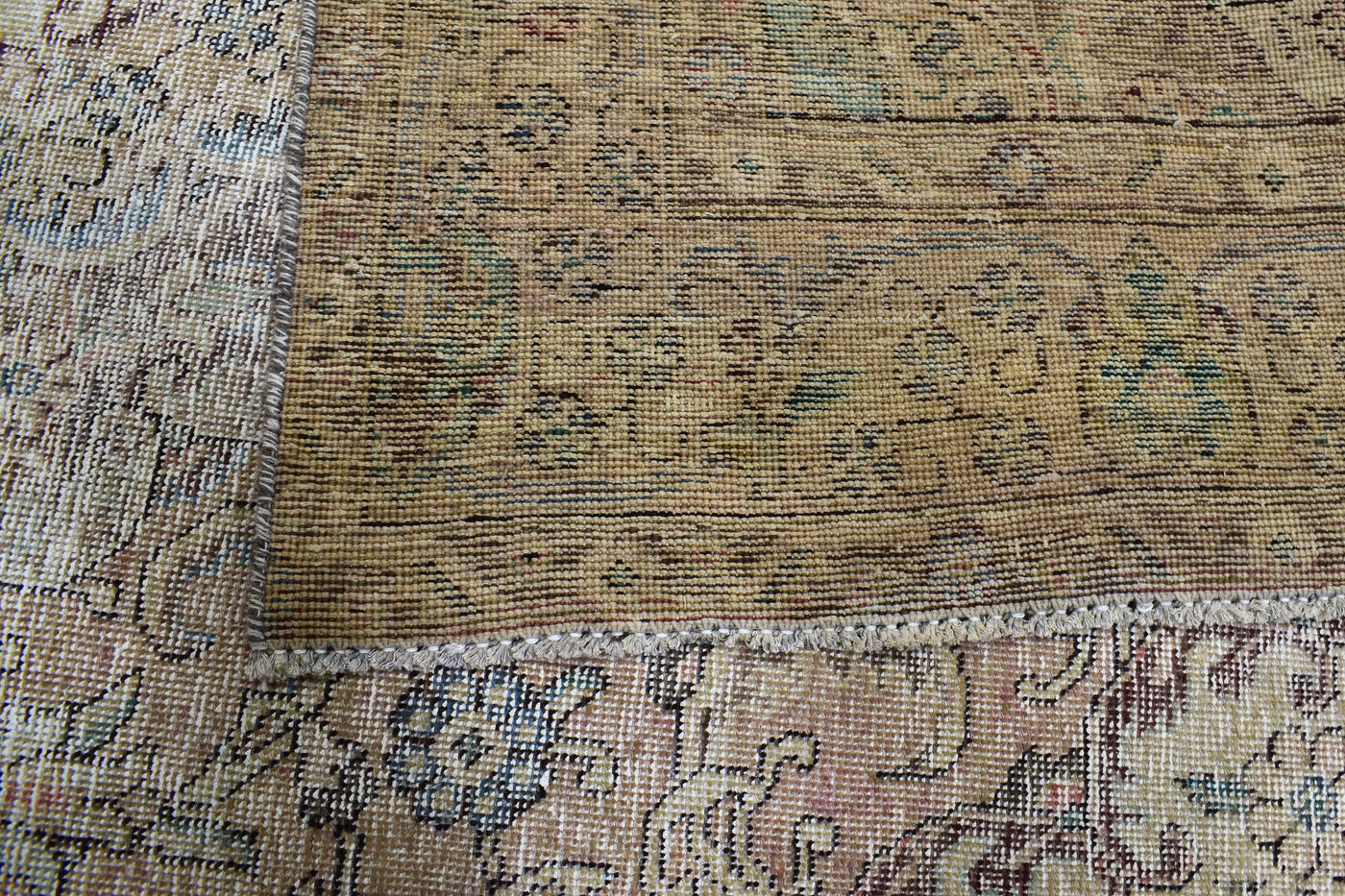 Vintage Distressed Persian Rug – Fawn Whisper