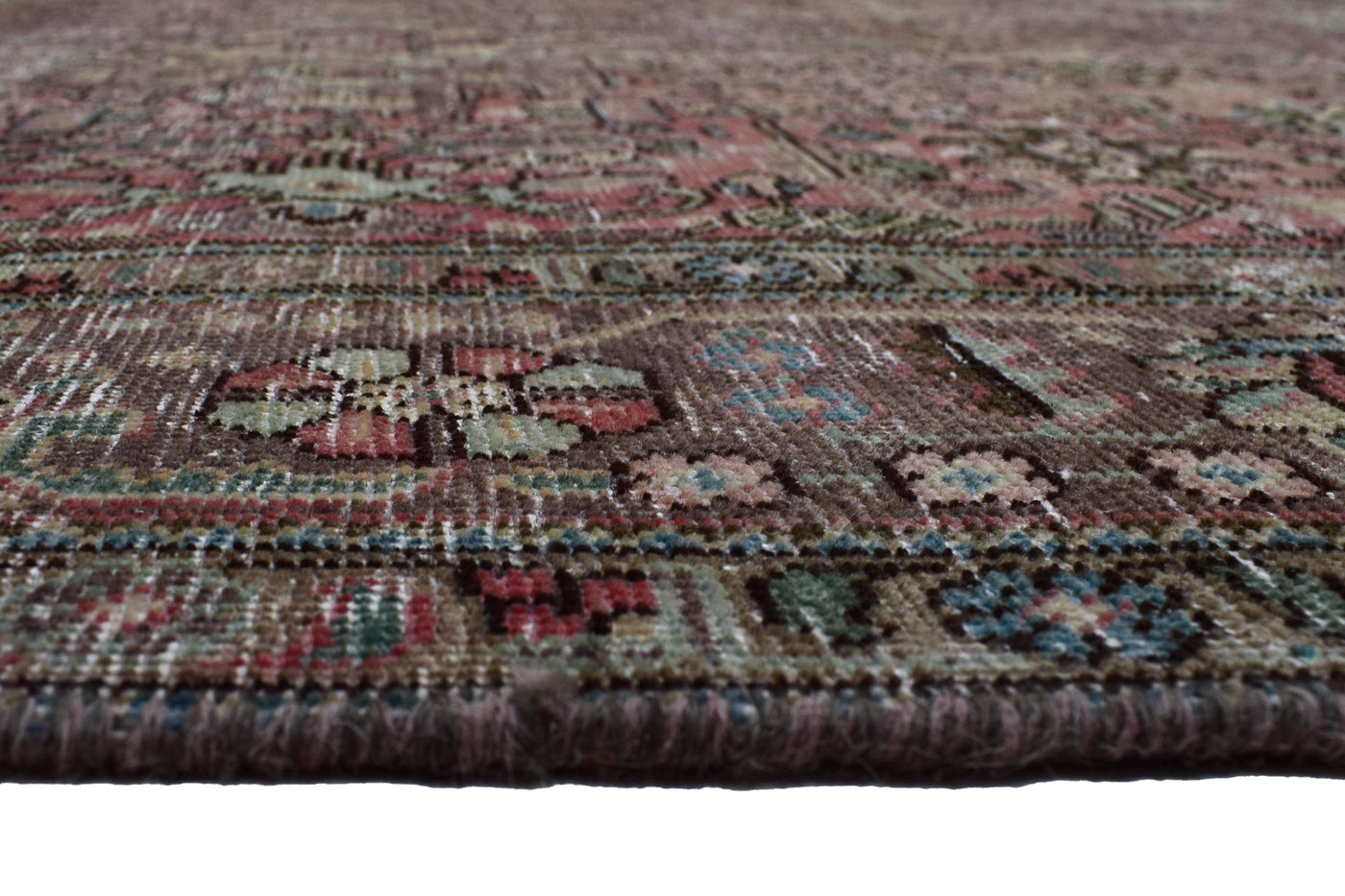 Vintage Distressed Persian Rug – Ember Mist