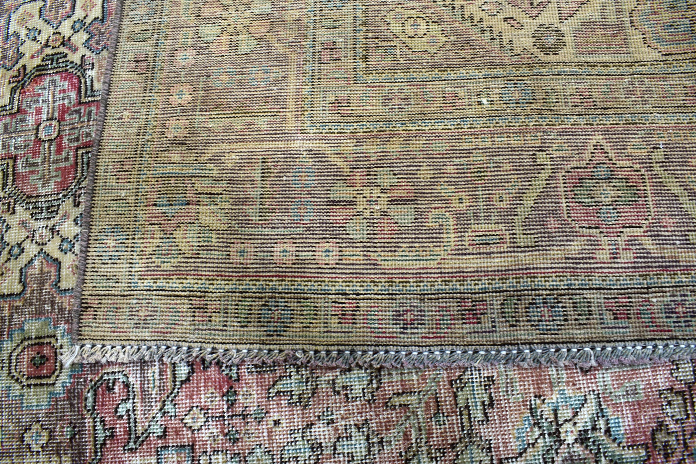 Vintage Distressed Persian Rug – Ember Mist