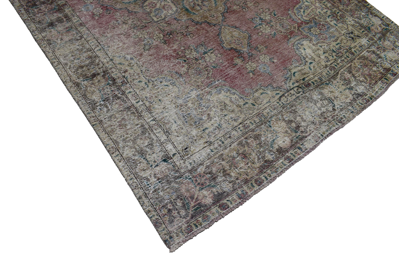 Vintage Distressed Persian Rug – Parchment Patina