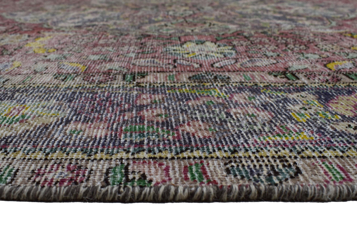 Vintage Distressed Persian Rug – Linen Whisper