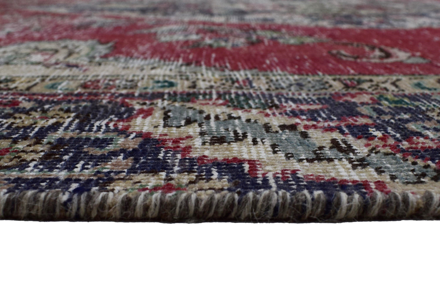 Vintage Distressed Persian Rug – Linen Mirage