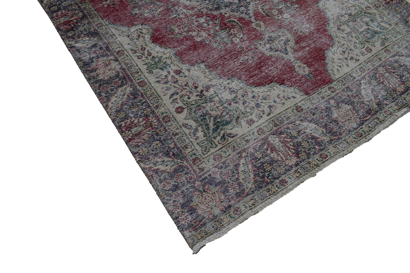 Vintage Distressed Persian Rug – Linen Mirage
