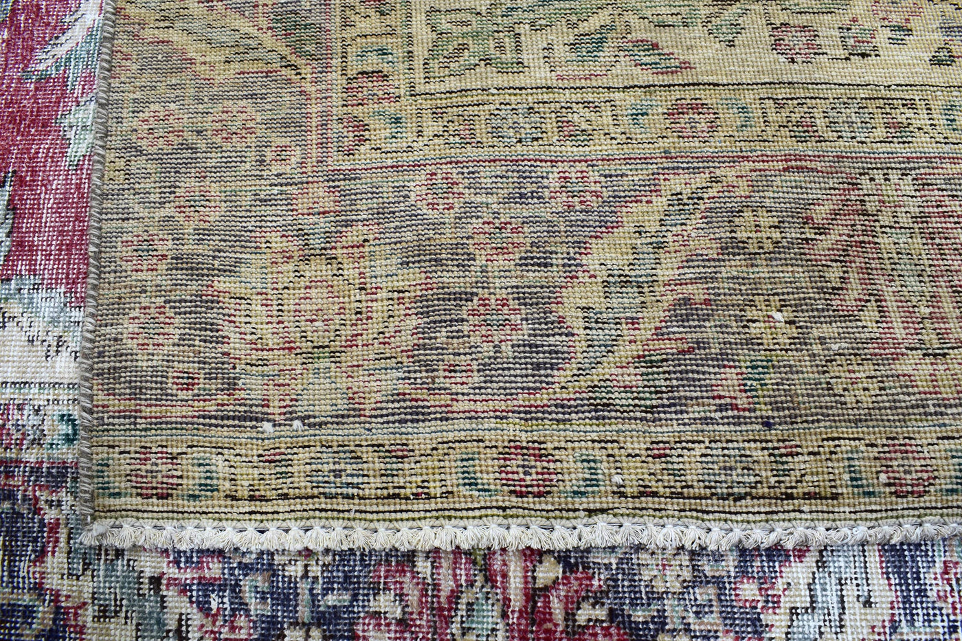 Vintage Distressed Persian Rug – Linen Mirage