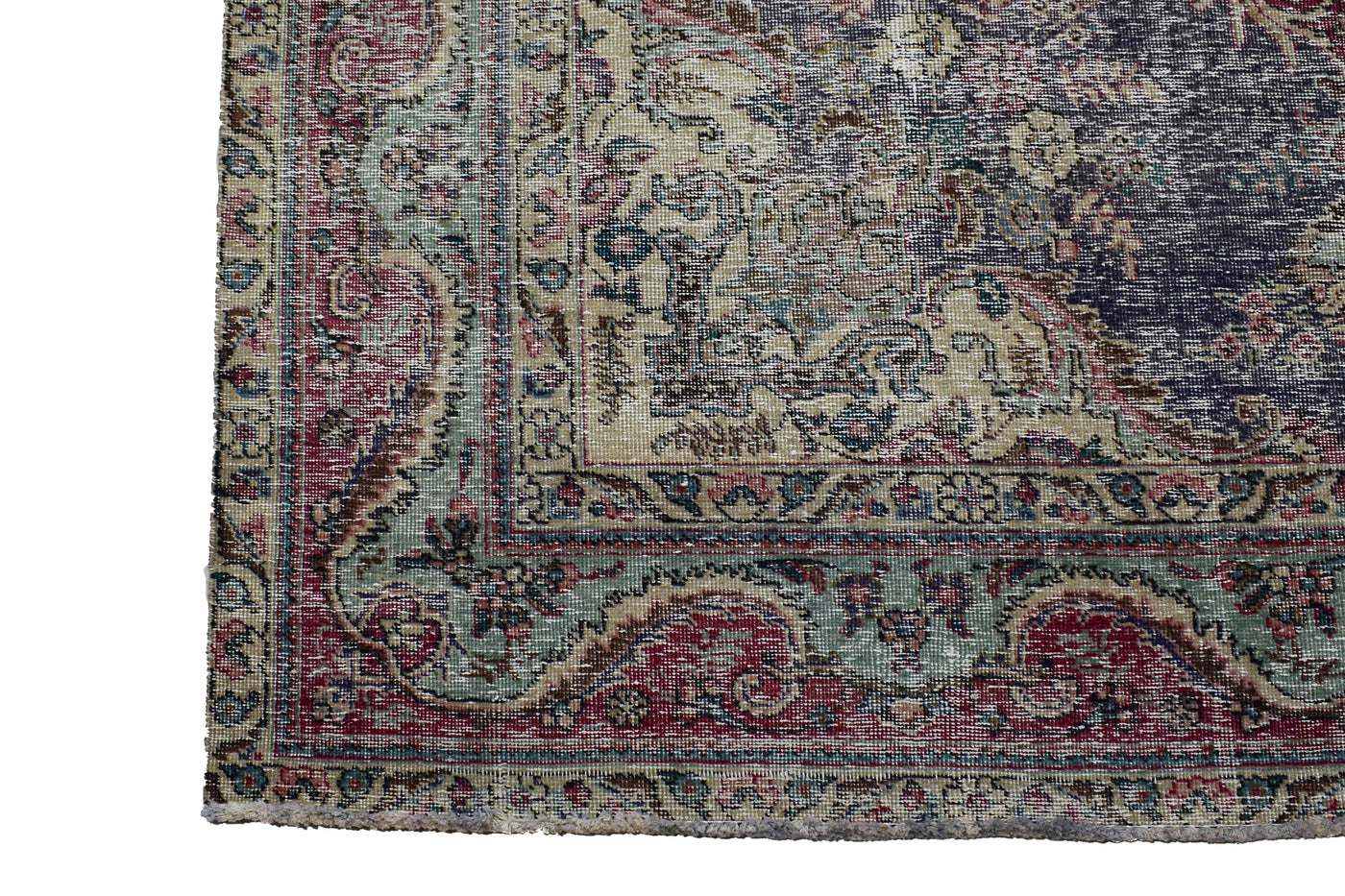 Vintage Distressed Persian Rug – Sapphire Patina