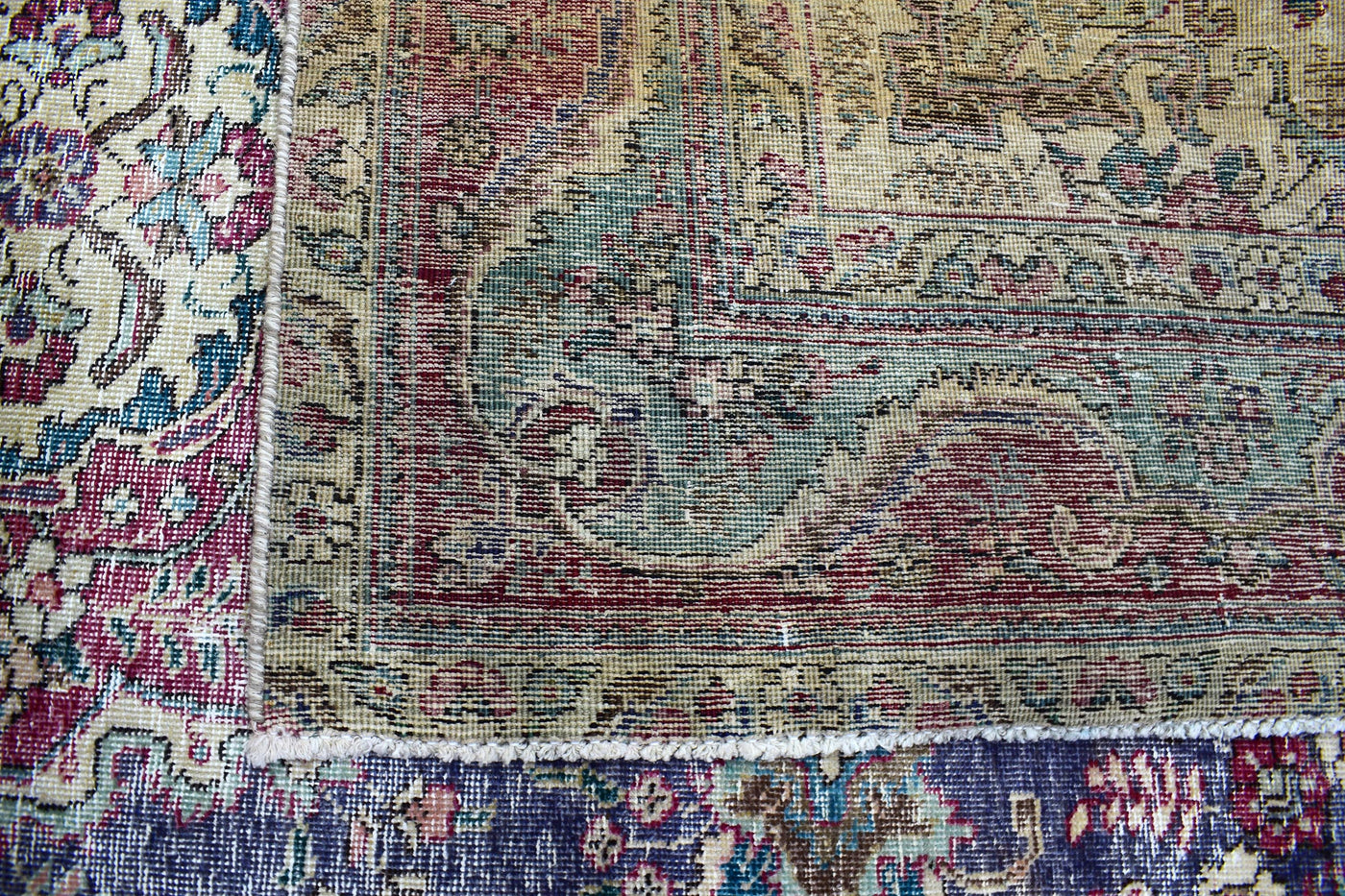 Vintage Distressed Persian Rug – Sapphire Patina
